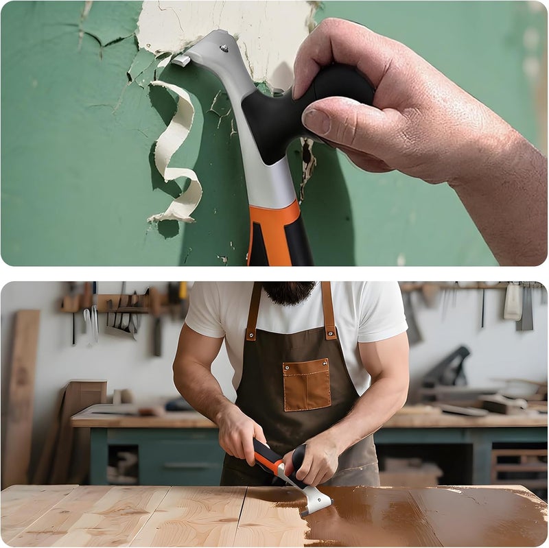Onemake Premium Ergonomic Carbide Scraper - 2-1/2", Heavy-Duty Tool for Wood, Metal, Glass & Floors, Removal on Various Surfaces Dry Glaze, Stains, Putty, Scratches, Rust, Paint, Glue, Varnish, Resin - 65 mm - Image 2